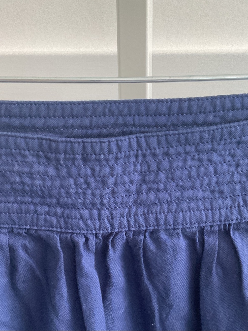 Madewell Navy Button-Trim 100% Cotton A-Line Skirt - Picture 4 of 11